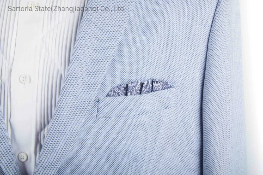 Tailor Made Light Blue Plain Suit Single Breasted Tuxedo Jacket