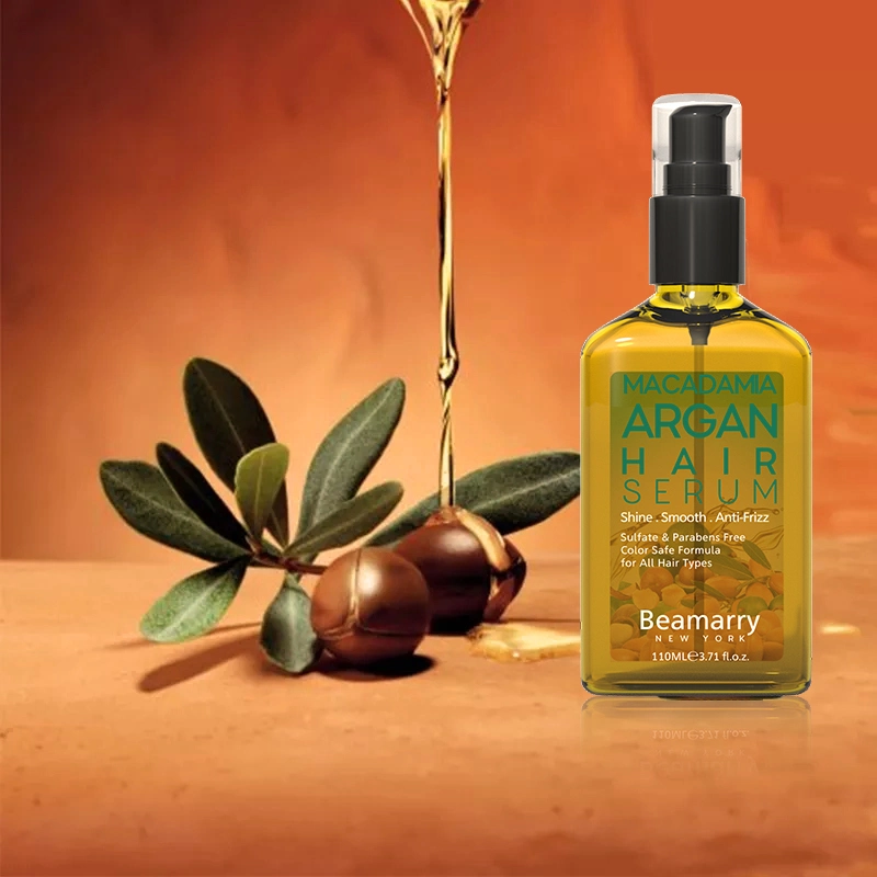 Etiqueta privada de la reparación de daños orgánicos naturales del Cabello Cuidado de Marruecos, Aceite de Argan Aceite de cabello 110ml