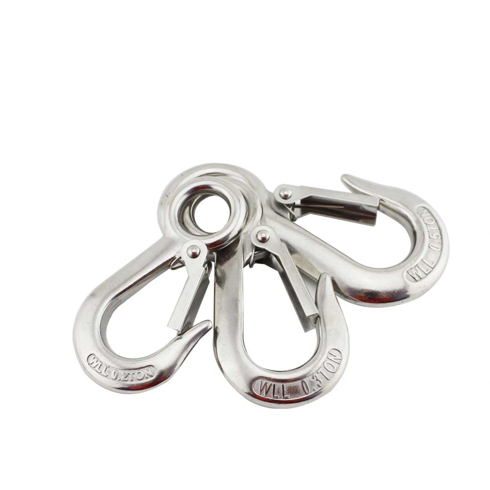 Newest Sale Stainless Steel Large Round Eye Crane Hooks Cargo Hook Accessory for Wire Rope