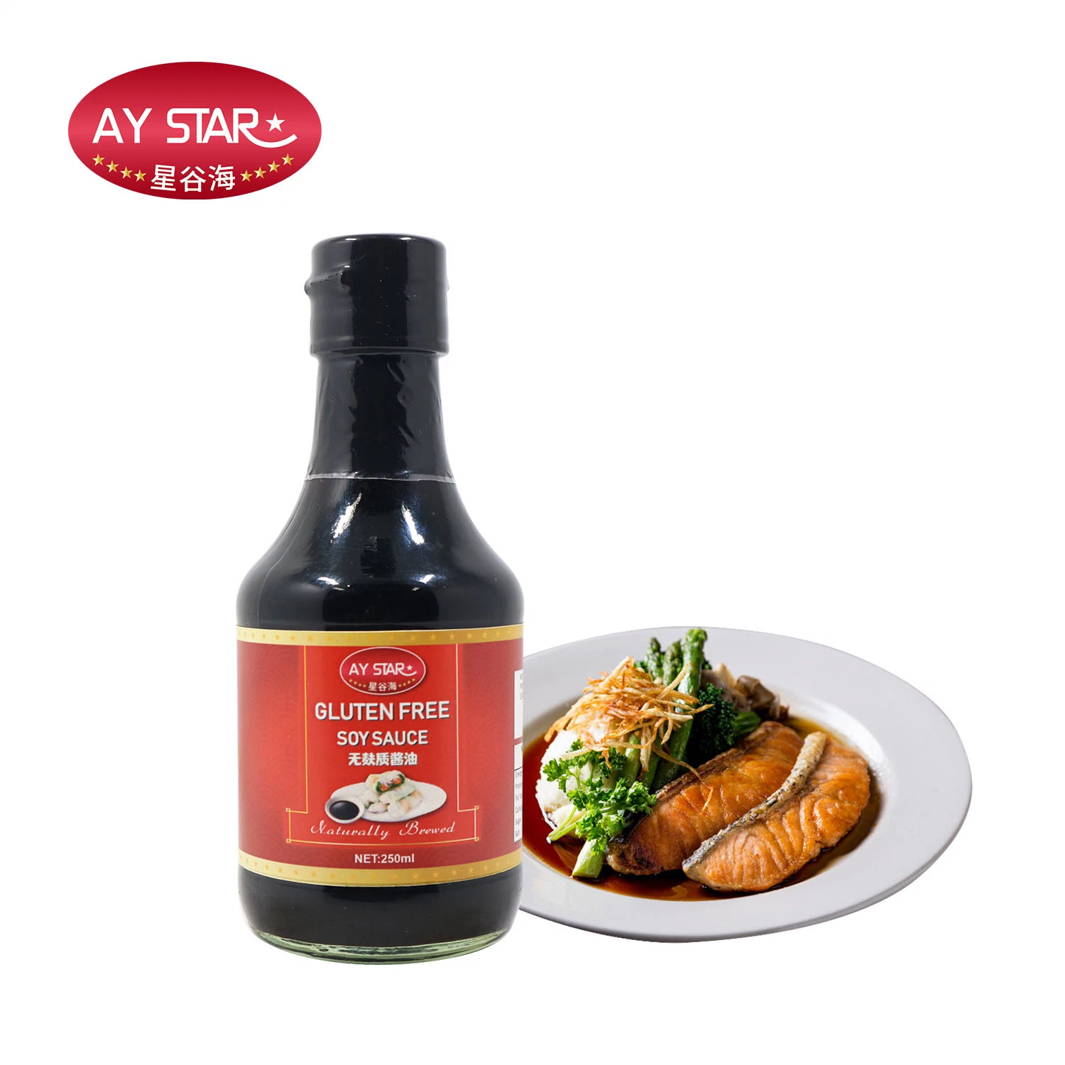 Chinese Condiment Naturally Fermented Gluten Free Non-GMO Light Soy Sauce