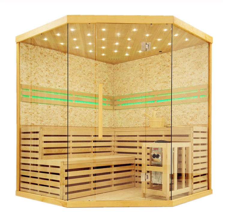 Beliebte finnische Sauna für 5 Personen Hemlock traditionelle Sauna