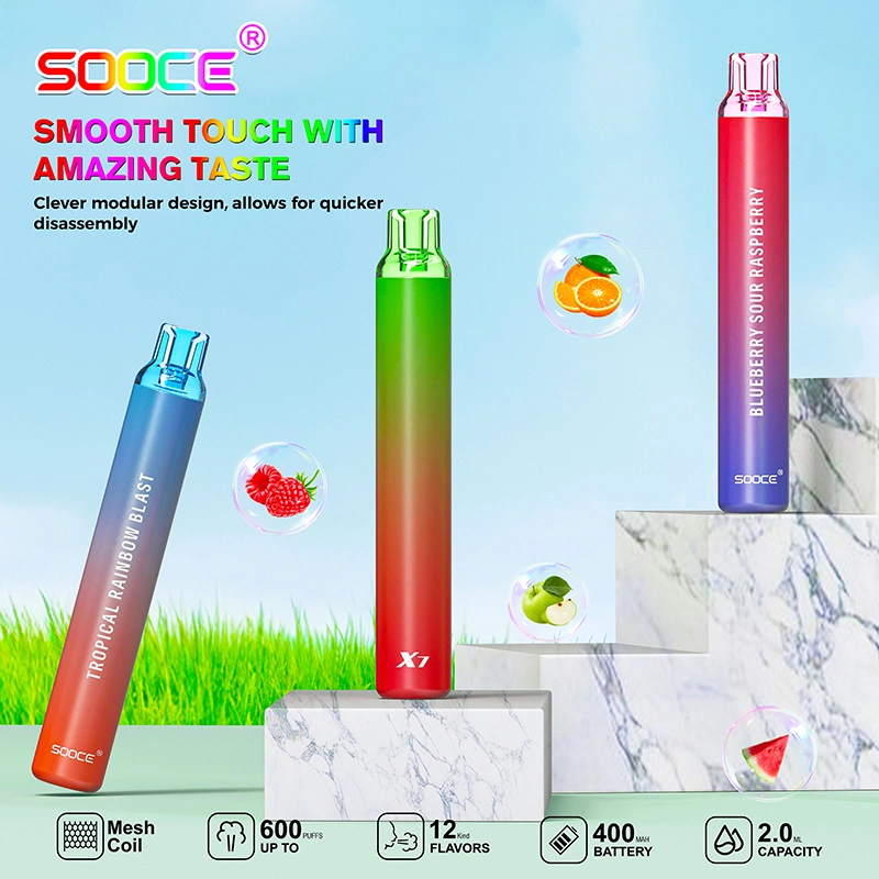 Mini E-Cigarette Disposable Vape 600 Puff 2000 Puff 3000 Puff Directly Supply Factory