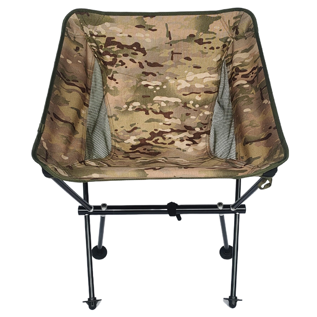 Diseño de camuflaje Mobiliario de exterior Picnic Beach Chair Fishing aluminio aleación Silla plegable