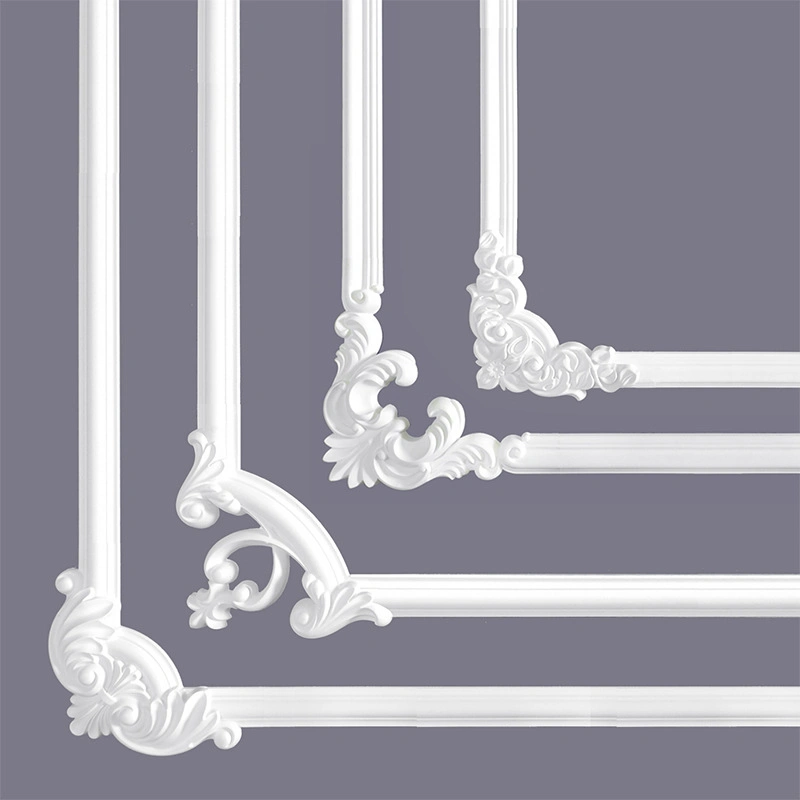 PU espuma decorativa Cornice ornamentos de pared para decoración interior