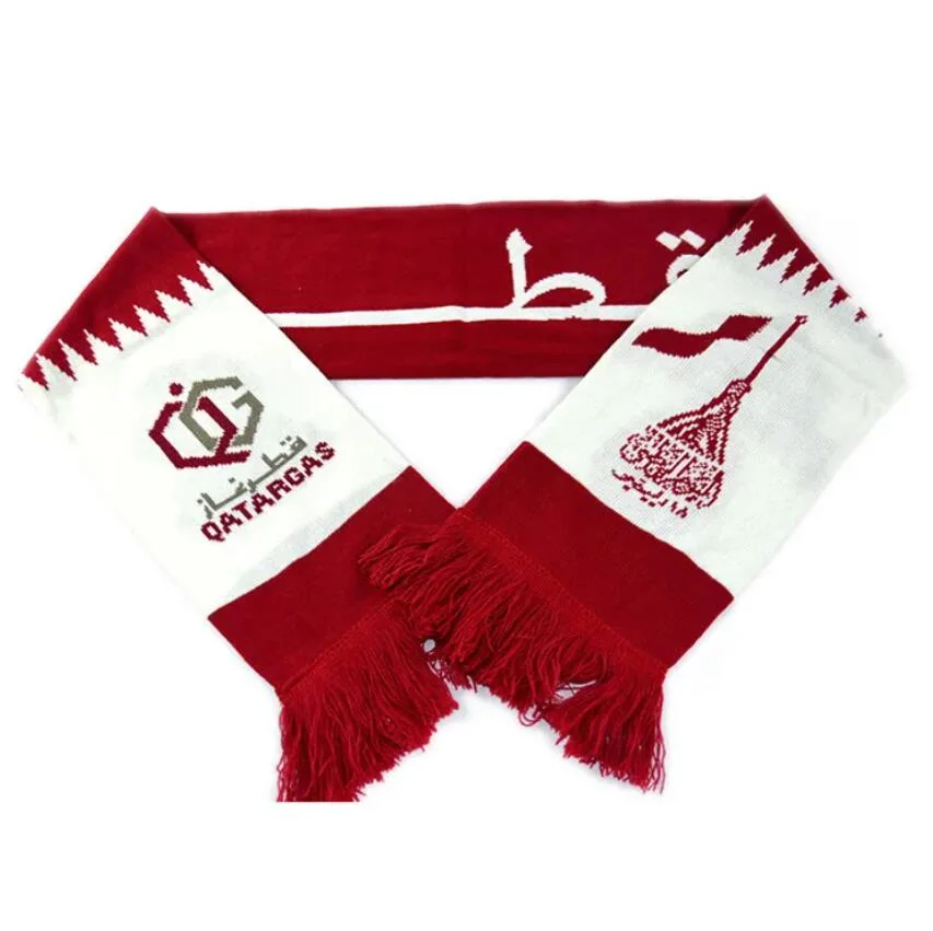 100% Cotton Knitted Football Scarve for Sale