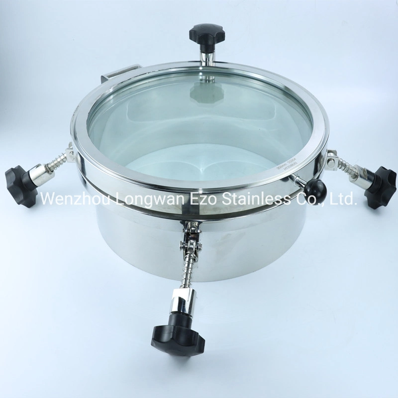 Stainless Steel 304/316L Food Grade Round Top Tank Manhole Cover with EPDM Seal