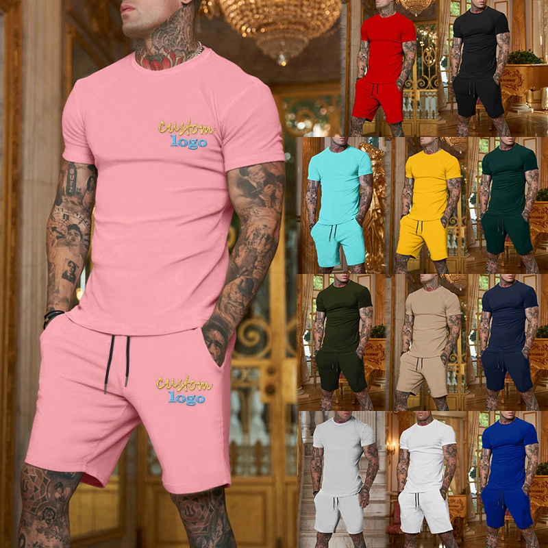 China Wholesale/Supplier Spring Summer Casual Short Sets Mens T Shirt Shorts Clothes Breathable Gym Wear Jogging Suit Tracksuit Custom Logo Sportswear for Men