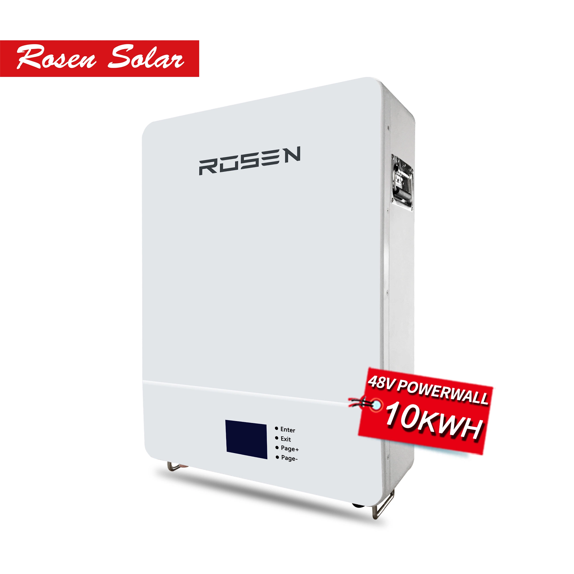 Rosen Batería recargable de Li Ion 48V 200Ah batería de ión litio de 10kw de potencia LiFePO4 Wall