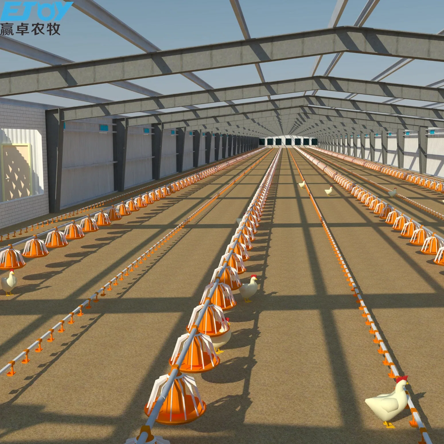 Chicken Farm Design and Prefab Steel Structure Chicken Farm House Construction