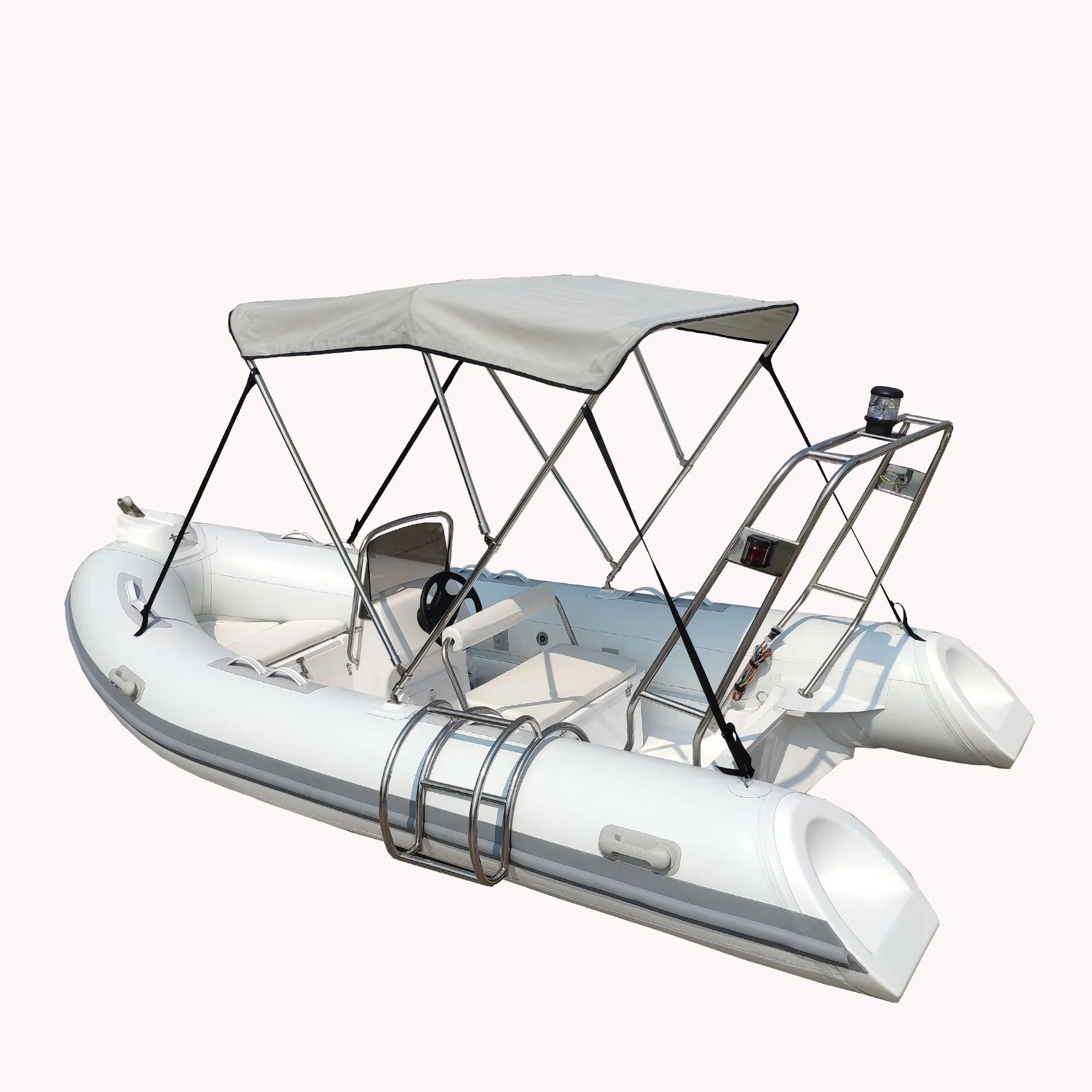 Ilife Hot Sale Rib Fishing Rigid Inflatable Aluminum Rubber Yacht Canoe Rowing Motor FRP Speed Rescue Sport Boat Sea Boat 4.3m Cheap Price