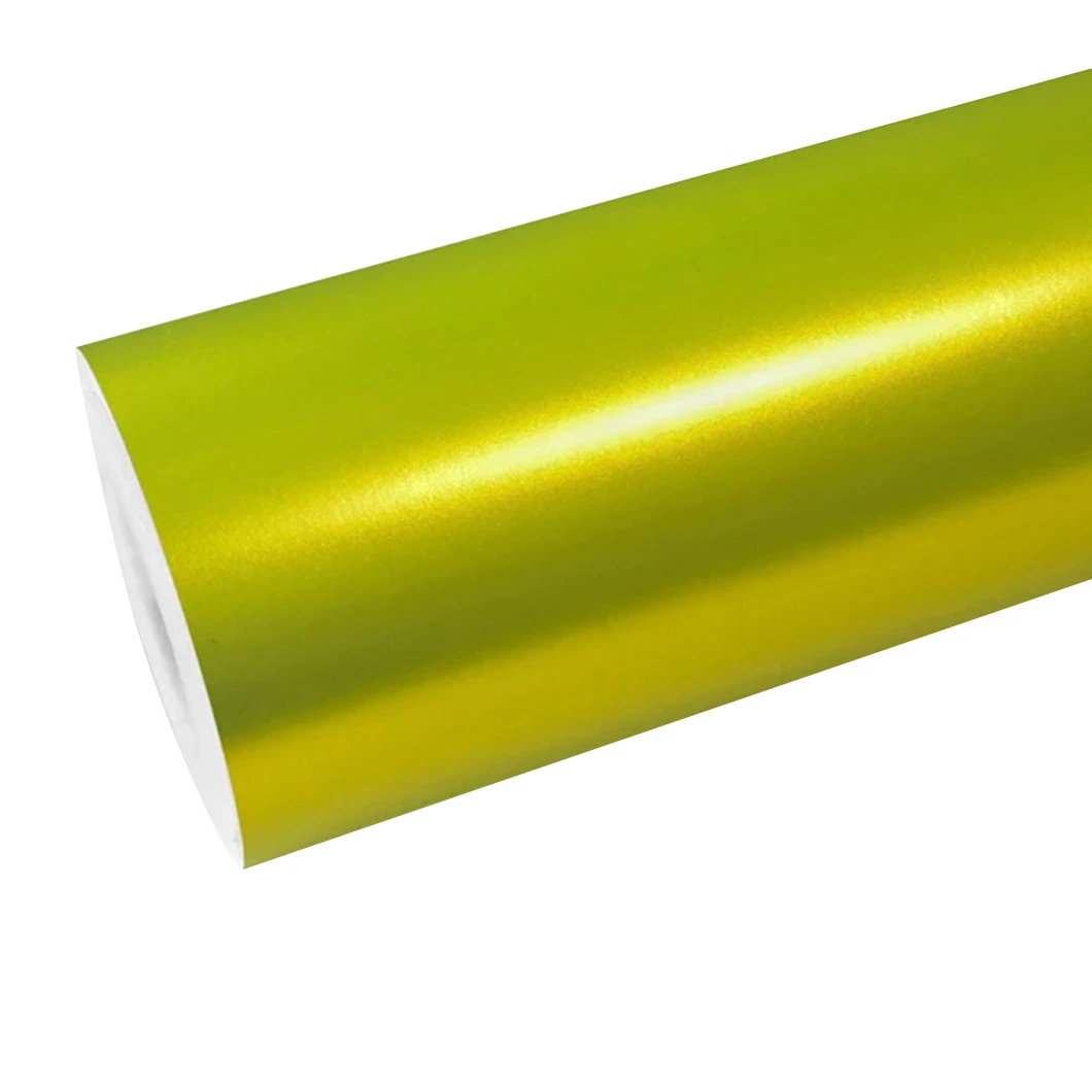 Beikaer Air Bubble Free Self Adhesive Yellow Lime Car Skin Pet PVC Vinyl Wrap Sticker