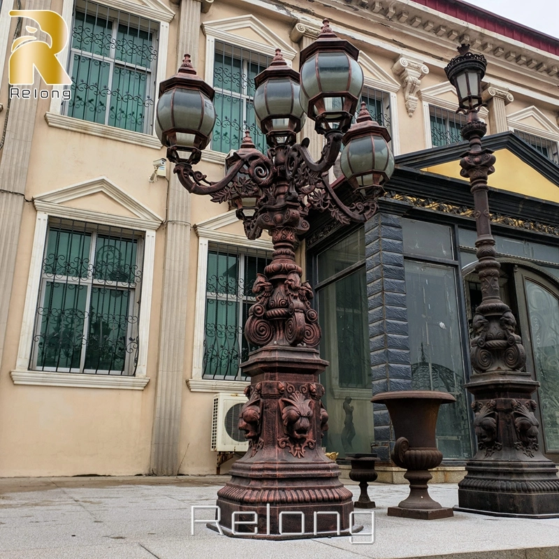 Jardín al aire libre Estate Antique Street Lámparas de hierro Post para la venta