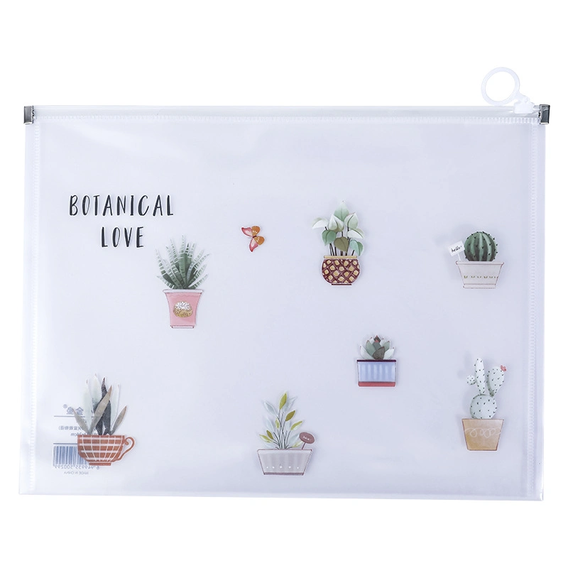 A4 Size Transparent File Bag for Student Stationery Waterproof Storage Stationery Bag