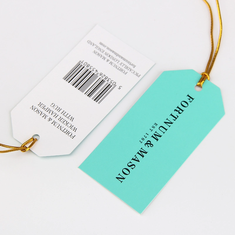 Custom Design Recycled Matte Finished Paper Hang Tag for Garment Swimming Shoes Skincare Cosmetic