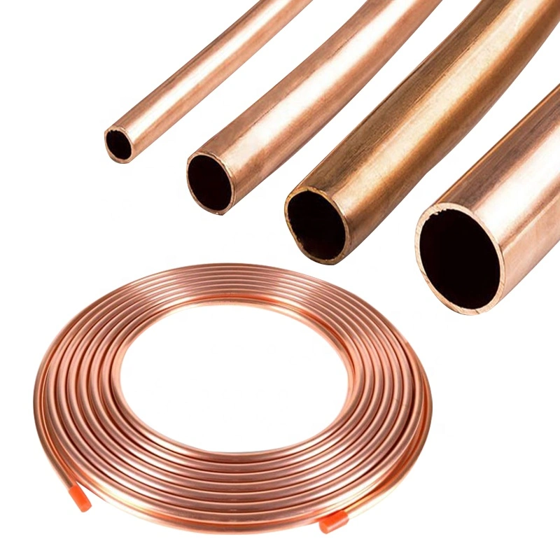 C11000 C12200 ASTM B8 B280 99.9% AC 1/4 C70600 C71500 Copper Tube/Brass/Seamless Soft/Straight/Copper Coil Pipe for Air Conditioner