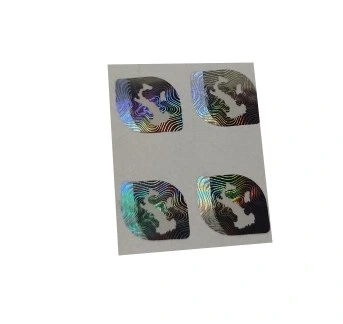 Demetallization Micro Text EU Visa Sticker Hologram Hot Stamping Foil Overlay Hologram