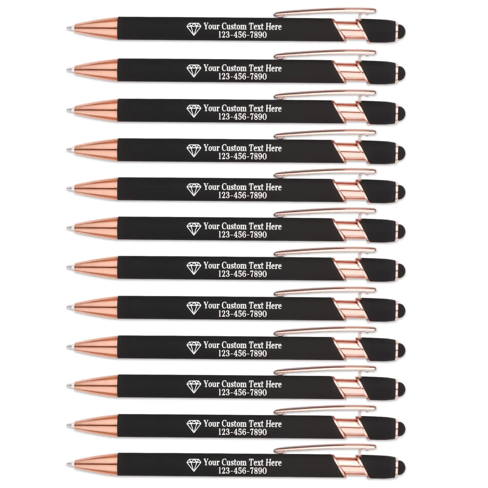 Специальные ручки с именем или логотипом, черные чернила, Custom Ballpoint Перо с бесплатным гравированым подарком для женщин Мужское бюро Бизнес