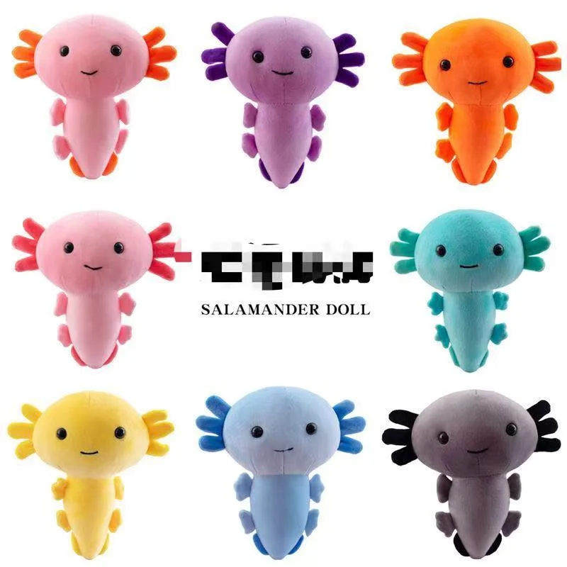 Cross-Border New Cute Soft Plush Salamander Doll Hexagonal Dinosaur Doll Plush Toy