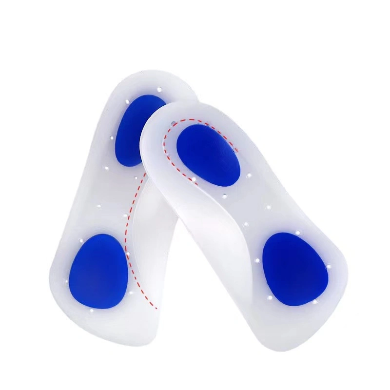 Silicone Shock-Absorbing Heel Flat Foot Sports and Leisure Half-Cushion Silicone Insole