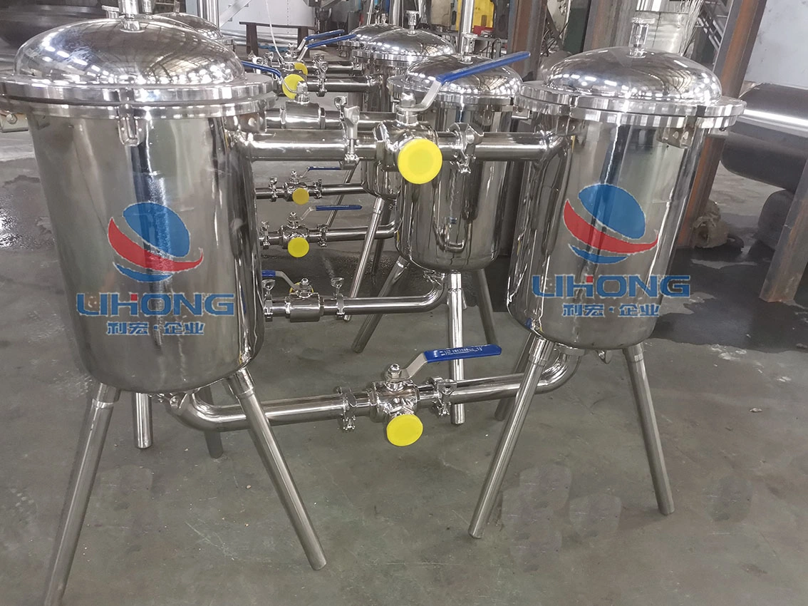 Stainless Steel Double-Tank Filter for Milk, Wine, Drinks, Vinegar, etc