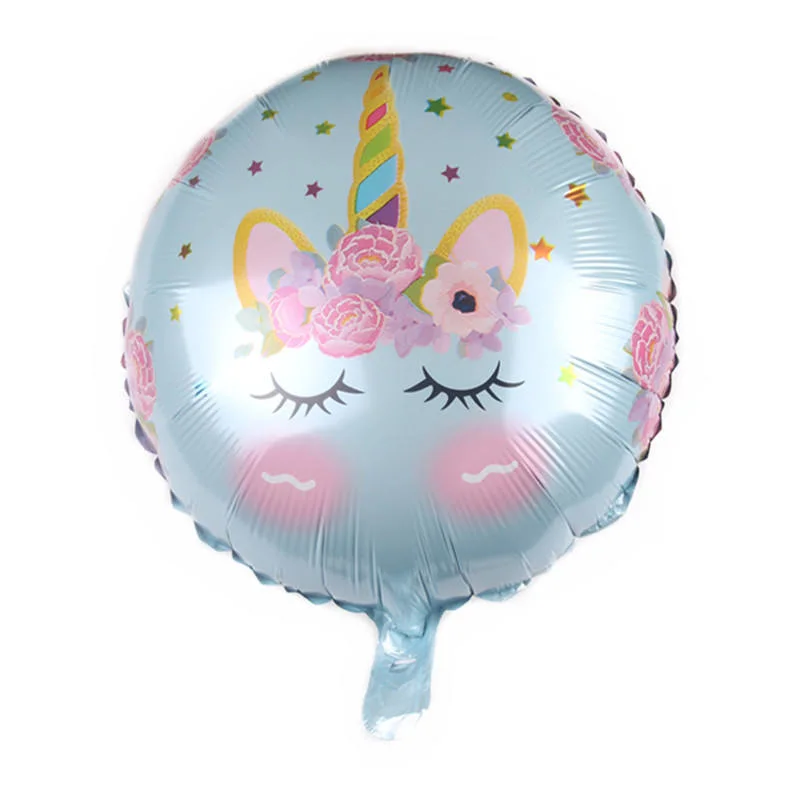 New 18 Inch Round Unicorn Balloon Children's Birthday Baby Shower Party Party Decoration Foil Balloons