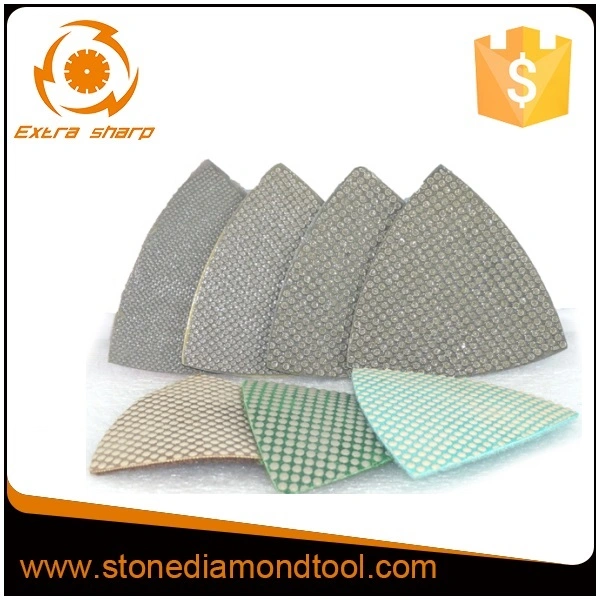 Diamond Tool Triangle Electroplated Polishing Pad for Glass/Metal