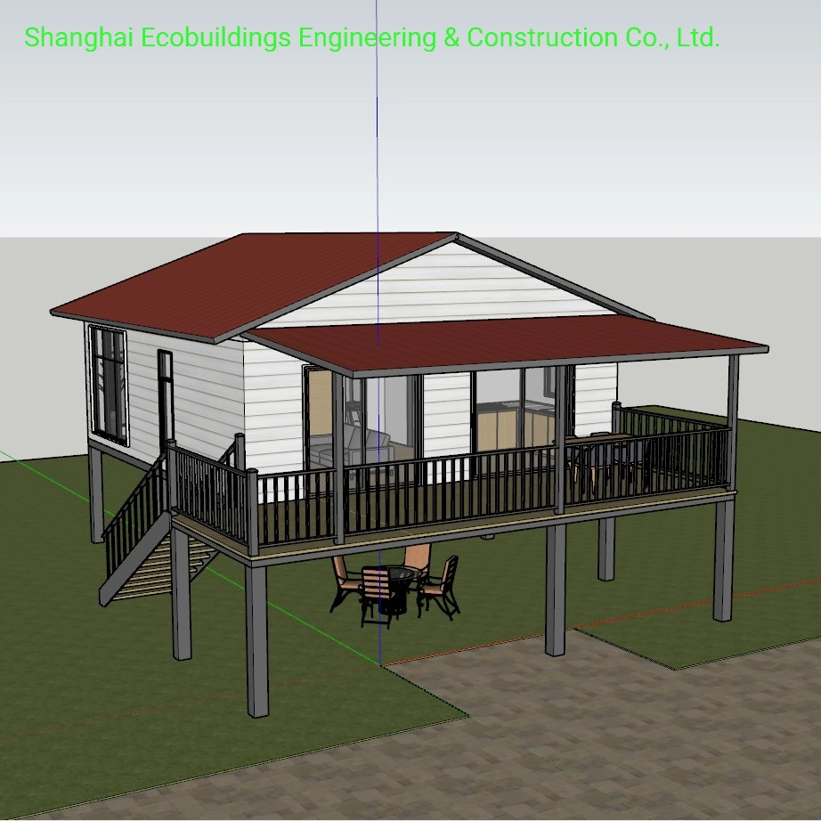 Fácil de construir de Lujo de una sola planta con vistas al mar de acero ligero Isla Prefabricados pequeña Casa