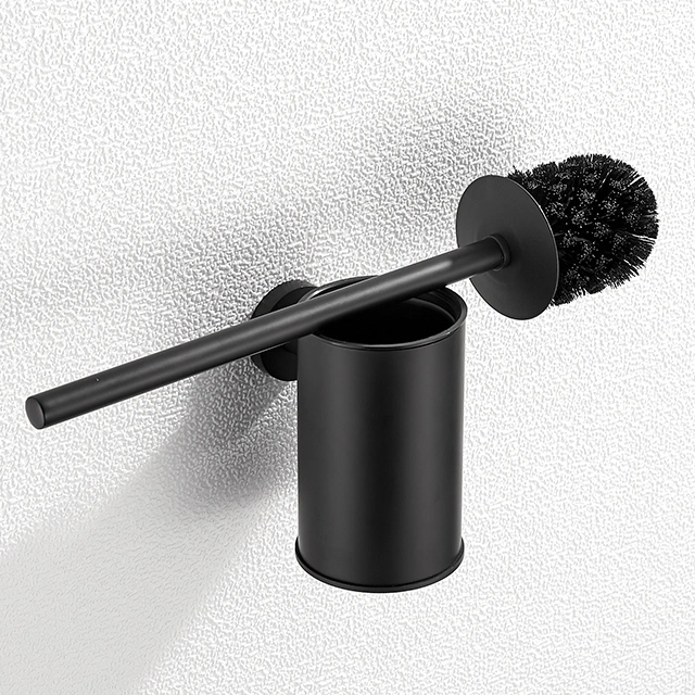 High quality/High cost performance SUS304 Bathroom Accessories Matt Black Stainless Steel Toilet Brush Holder (NC9896-MB)