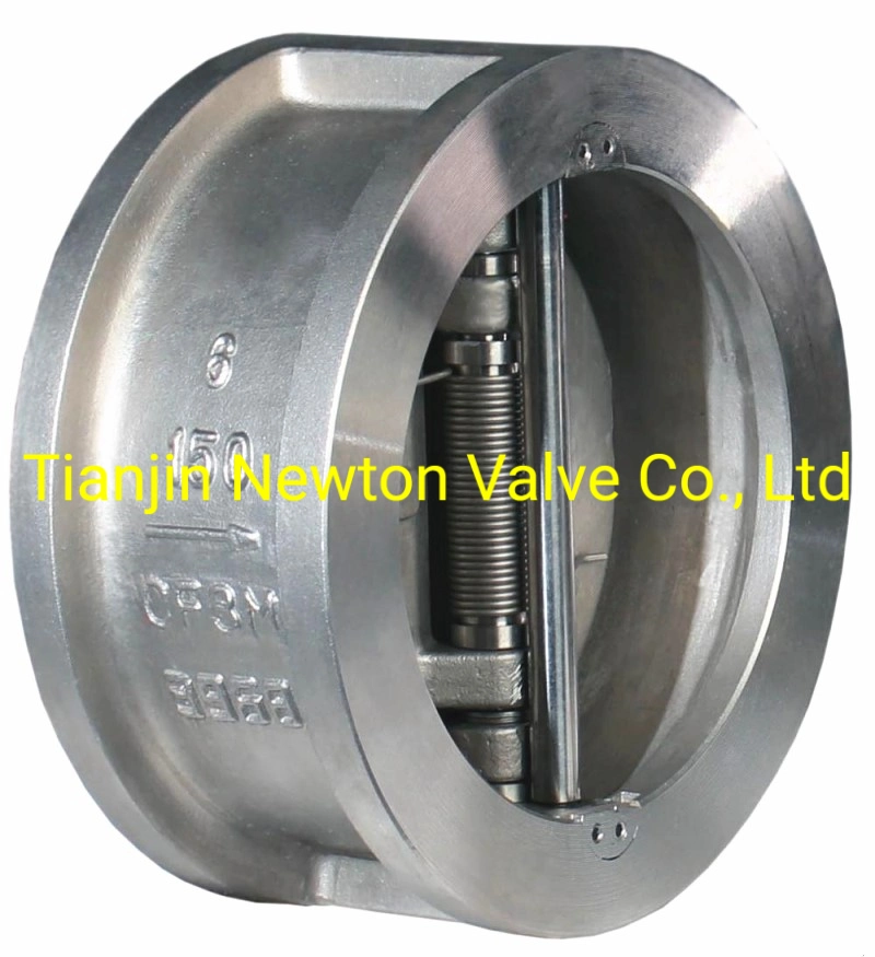 Class150 Stainless Steel Dual Plate One-Way Wafer Type Flap Check Valve