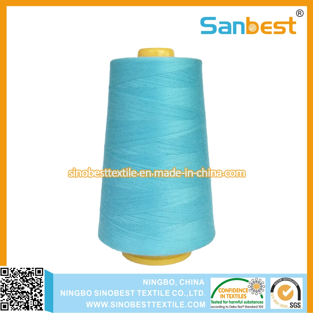 100% Cotton Wrapped Poly Core Sewing Thread for Jeans