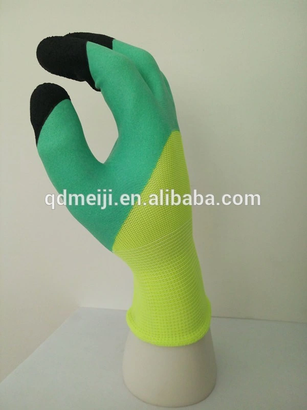 New Product High Quality 13 Gauge Polyester Liner Latex Foam Enforced on Finger Safety Work Gloves