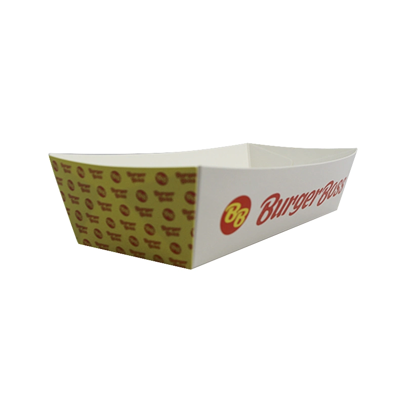 White Disposable Paper Food Serving Tray for BBQ&prime; S, Picnics, Carnivals and Festivals