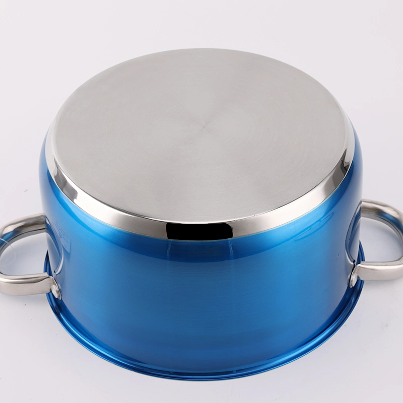 Wholesale/Supplier Kitchen Utensils Casserole with Color Painting 8PCS Stainless Steel Cookware Set