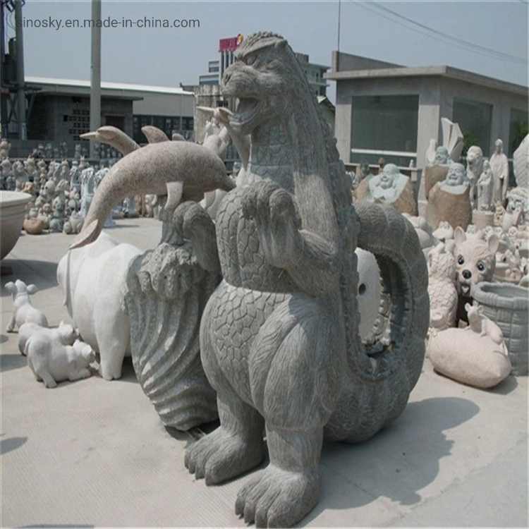 Animal White Natural Granite Carved Stone/ Statues/Sculpture for Garden Decoration