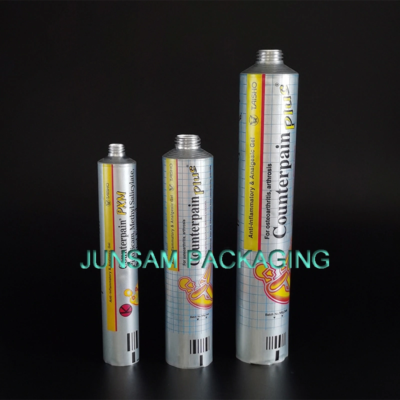 Portable Pharmaceutical Aluminum Packaging Tube for Ointment Gel Pain Release