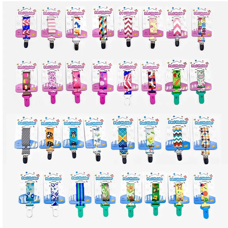 Factory Custom Baby Pacifier Clip Anti-Lost Pacifiers Chain Set Dummy Clip Nipple Holder Cartoon Soother Buckle