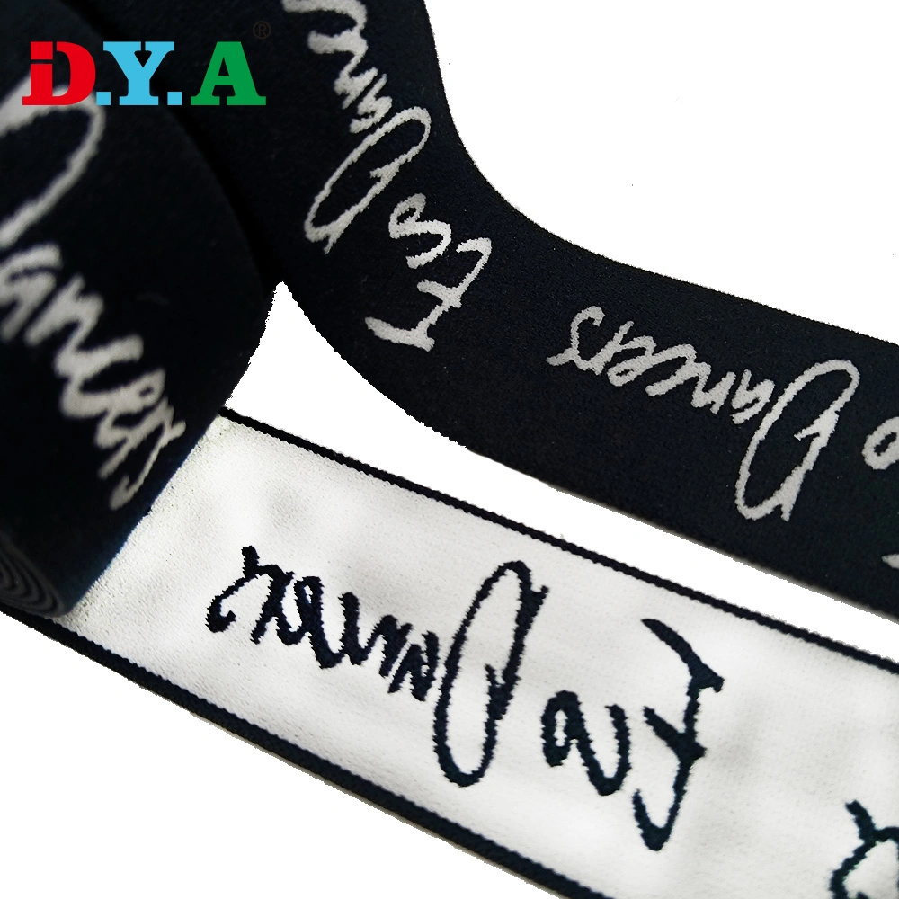 Hoch Stretch Elastische Sport Bh Strap Personalisierbare Ihr Logo Jacquard Gummiband für Sportswear