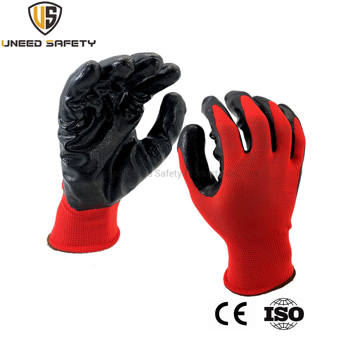 Graden Nylon amarillo Trabajo Industrial Seguridad de cruce de nitrilo Guantes de trabajo