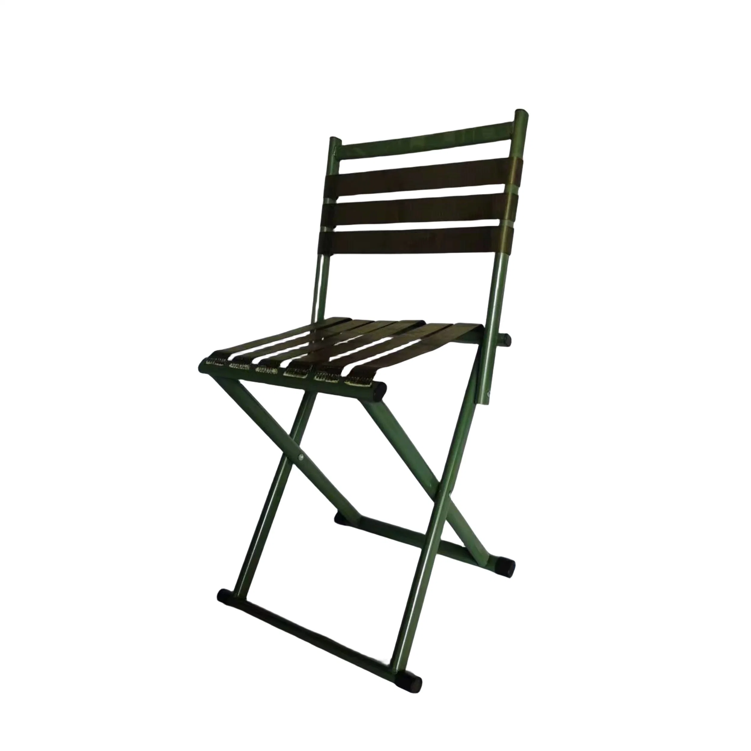 Outdoor Folding Stool Backrest Lightweight Home Courtyard Chair Minimalist Style