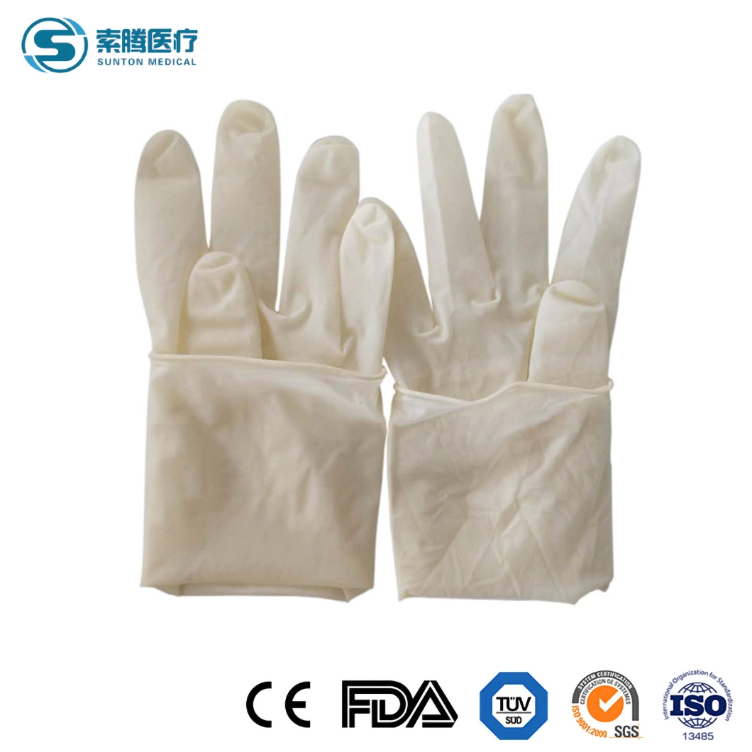 Sunton M L S XL Size Latex Gloves Wholesale/Supplier Disposable Medical Grade Mitten China Wear-Resistant Surgical Gloves Manufacturing Sample Available Latex Glove