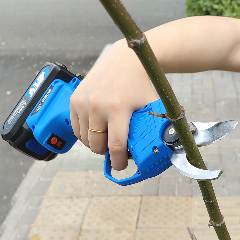 Herramienta de jardinero 21V Batería de litio de tijeras de árbol de jardín Pruner eléctrico inalámbrico