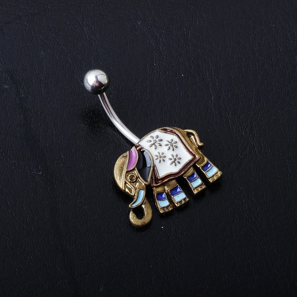 Fashion Restoring Ancient Ways Elephant Belly Button Rings