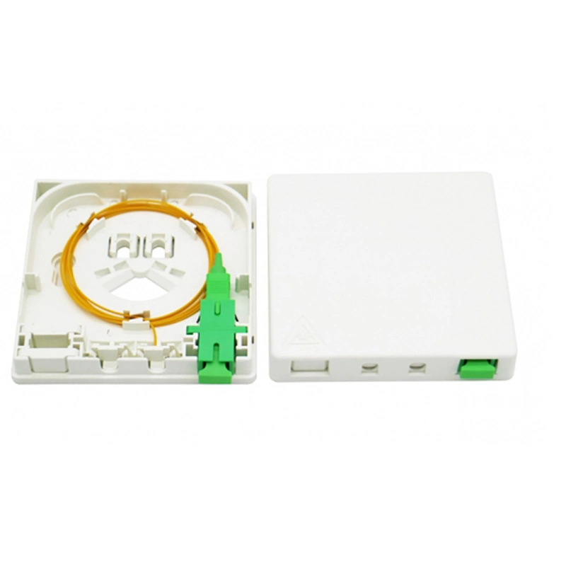 2 Port or 4 Port Wall Mounted Faceplate Panel Fiber Optic FTTH Mini Distribution Box Sc Adapter Terminal Box