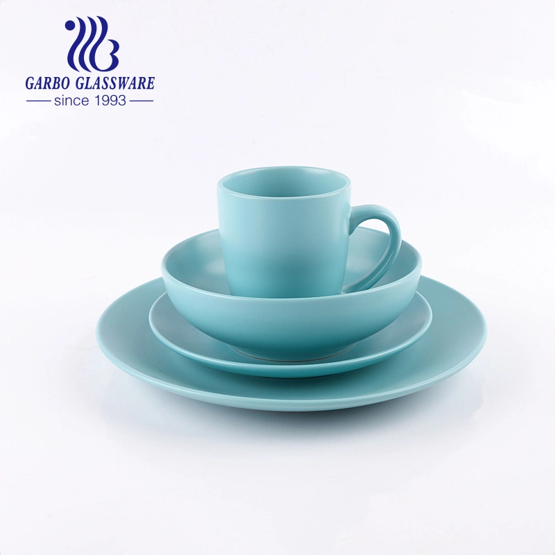 Color Box Packing Customized Color Logo 16PCS Ceramic Dinner Set