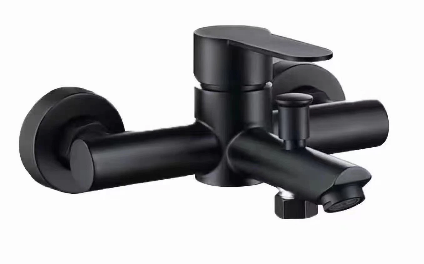 Classical Fashion Design Finish Matt Black Bathtub Mixer Taps Faucet