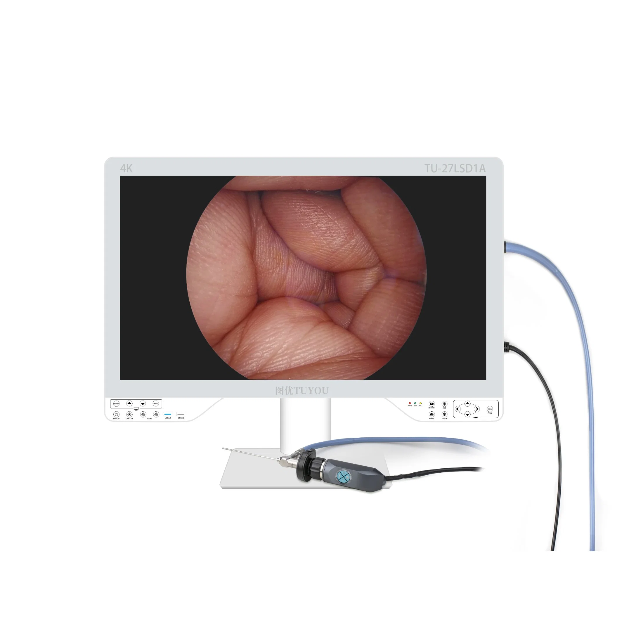 Fonte de luz de câmara LCD para medicina 4K integrada com endoscópio de 27 ′ ′ Monitor de cirurgia