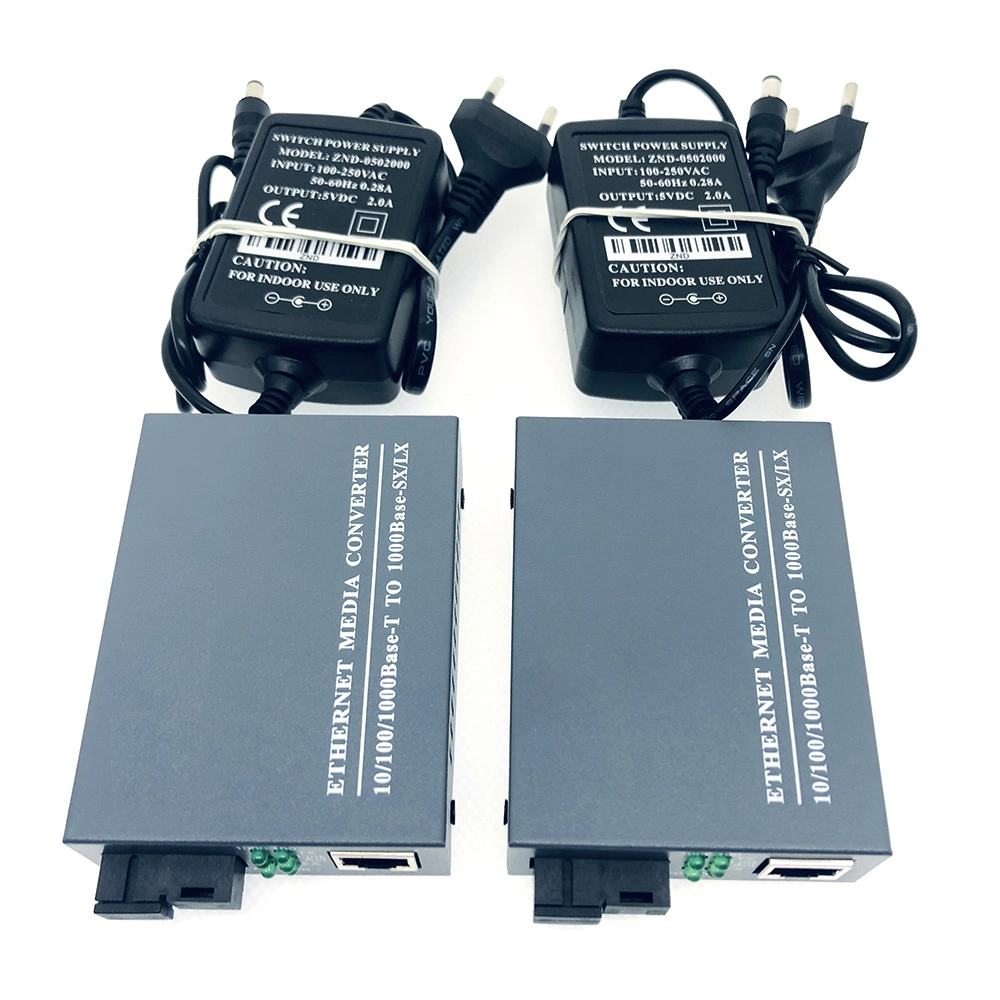 10/100m Одномодовый оптоволоконный Media Converter RJ45 Sc разъем