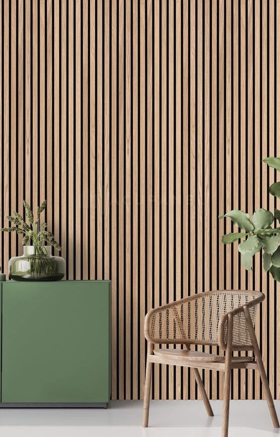 Wooden Slat Felt Acoustic Panel Wall Ceiling Interior Decorated Sound Absorption