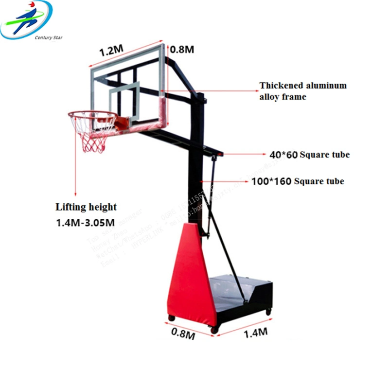 Suporte de sistema de basquetebol ajustável de ALTURA portátil DE 10 PÉS para exterior com Base