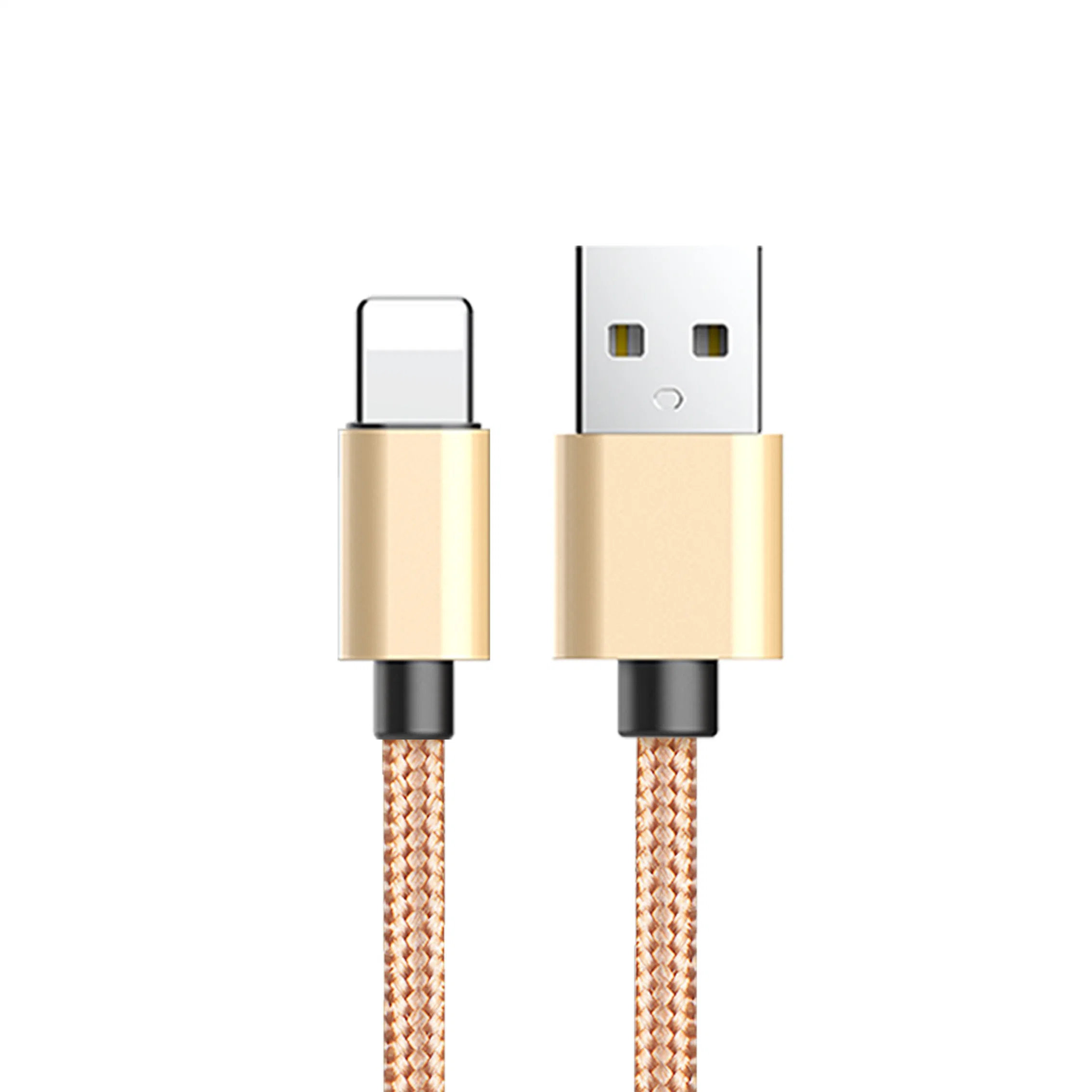 Zinc Alloy Nylon Weave Fast Charging Lightning USB Data Cable for Apple iPhone Handphone